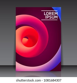 Minimal Abstract Liquid Curve Lines in Vibrant Color - Editable Flyer Template Vector Background