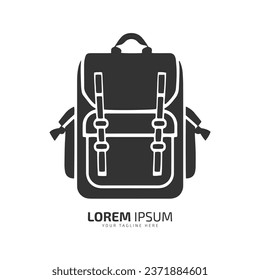 Logotipo mínimo y abstracto de caja de icono de bolsa vector visita silueta de bolsa aislado diseño