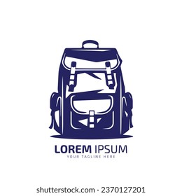 Minimal and abstract logo of bag vector bag icon school bag silhouette isolated design