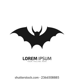 minimales und abstraktes Logo von Fledermaussymbol, Vektorsilhouette einzeln