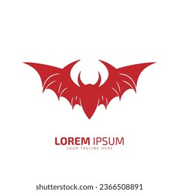 minimal and abstract logo of bat icon night fly vector silhouette isolated design art