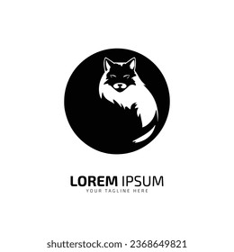 minimal and abstract logo of cat icon cat vector silhouette isolated design