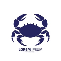 Minimal And Abstract Logo Of Crab Icon Crab Vector Silhouette Isolated Art