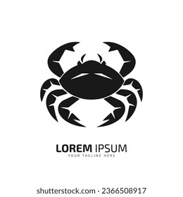 minimal and abstract logo of crab icon crab vector silhouette isolated design art on white background
