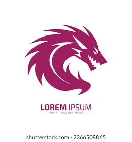 minimales und abstraktes Logo von Drachensymbol, Vektorsilhouette einzeln Design
