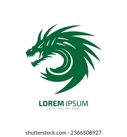 minimal and abstract logo of dragon icon vector silhouette