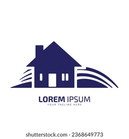 minimal and abstract logo of home icon house vector silhouette design