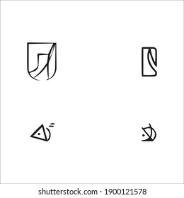 Conjunto mínimo de iconos abstractos del logotipo