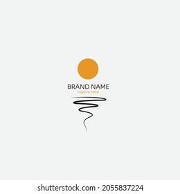 A minimal and abstract logo inspired by the sunrise