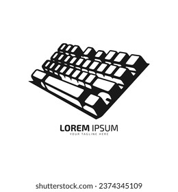 Minimal and abstract logo of keyboard icon computer keyboard vector keyboard silhouette