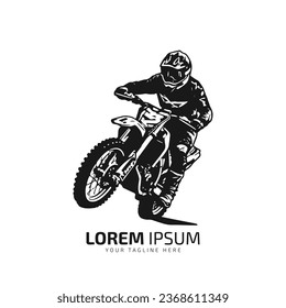 minimal and abstract logo of mud bike icon dirt bike vector silhouette isolated design on white background