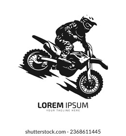 minimal and abstract logo of mud bike icon dirt bike vector silhouette isolated