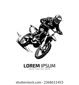 minimal and abstract logo of mud bike icon dirt bike vector silhouette design