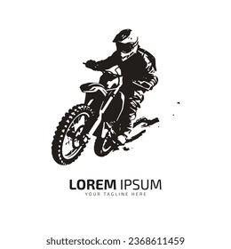 minimal and abstract logo of mud bike icon dirt bike vector silhouette isolated design black bike