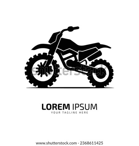 minimal and abstract logo of mud bike icon dirt bike vector silhouette isolated design standing