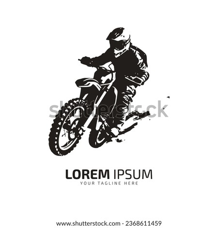 minimal and abstract logo of mud bike icon dirt bike vector silhouette isolated design black bike