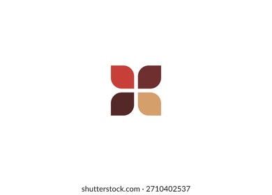 Logotipo abstrato mínimo sobre fundo branco