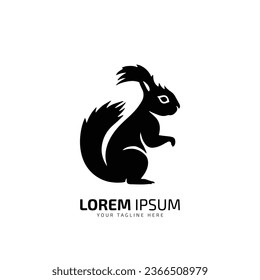 minimal and abstract logo of squirrel icon squirrel vector silhouette isolated art
