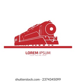 Minimal and abstract logo of train icon tram vector metro silhouette isolated design