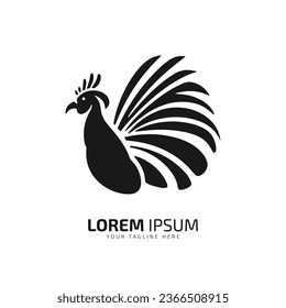 minimal and abstract logo of turkey icon jungle roster vector silhouette isolated design art