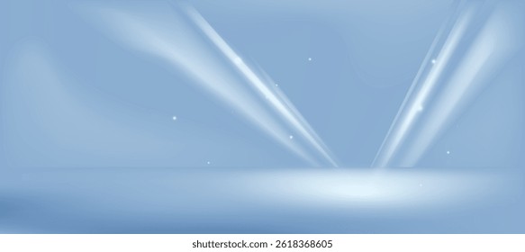 Minimal abstract luxury ads design. Modern pastel mesh gradient light blue white background vector for branding presentation, Social ads