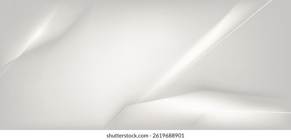 Mínimo abstrato design de anúncios de luxo. Moderno elegante branco cinza gradiente vetor de fundo para a apresentação da marca. Anúncios sociais