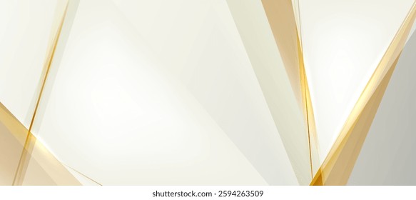 Minimal abstract luxury grey background, Abstract gold elegant diagonal lines striped background vector for branding presentation