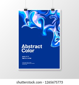 Minimal Abstract Marble Painting Flyer Poster Template