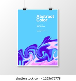 Minimal Abstract Marble Painting Flyer Poster Template