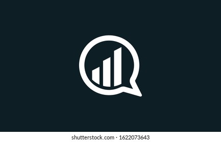 Minimal abstract Marketing speaking logo. This logo icon incorporate with marketing ladder and speak icon in the creative way.