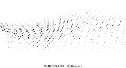 Padrão de onda de ponto de malha abstrata mínima para o fundo da bandeira da seção do herói do site
