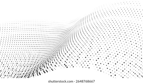 Padrão de onda de ponto de malha abstrata mínima para o fundo da bandeira da seção do herói do site