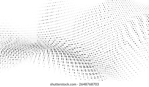 Patrón de onda de punto de malla Abstractas mínima para el fondo de Anuncio de la sección de héroe de Sitio web