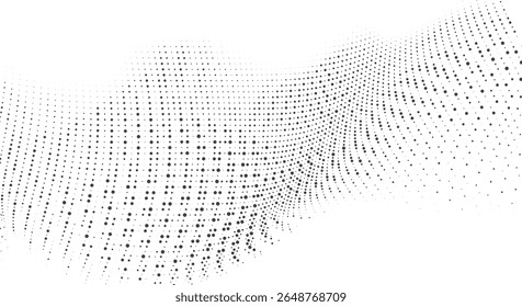 Minimal Abstract Mesh Dot Wave Pattern for Website Hero Section Banner Background