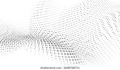 Patrón de onda de punto de malla Abstractas mínima para el fondo de Anuncio de la sección de héroe de Sitio web