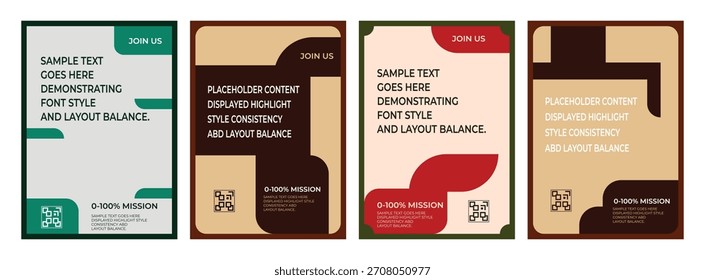 Minimale abstrakte Nachrichtenvorlage mit geometrischen Formen für Poster und Marketing