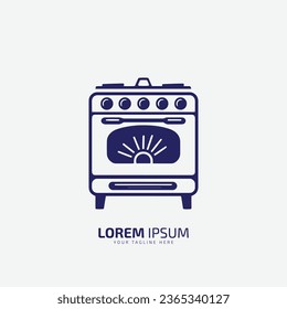 minimal and abstract microwave oven logo design template. Cooking logo vector icon