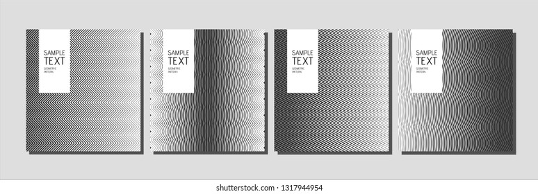 Minimal abstract monochrome vector cover design template.halftone background gradients.clean geometric patterns