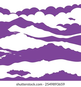 Ein minimales abstraktes Gebirge Farbverlauf Tapete Aquarell