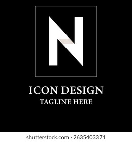 Minimal and abstract N letter logo icon