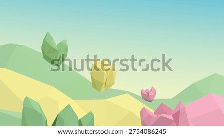 Minimal Abstract Nature Scene with large Copy Space 