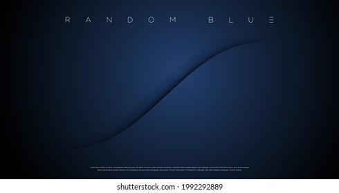 Minimal abstract navy blue cut wallpaper vector EPS