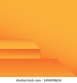 Minimal abstract orange background. used for advertising and display your product. Vector illustration