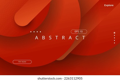 minimal abstract orange circle color shape overlap layers geometric dynamic background. eps10 vector