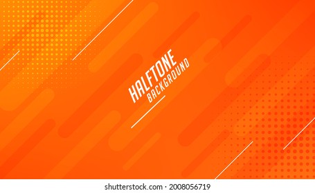 Minimal abstract orange gradient fluid background design with Halftone dots colorful. Future geometric patterns with line effect. Bright colors graphic creative concept. - Shutterstock ID 2008056719