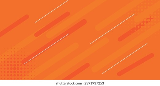 Diseño mínimo de fondo de fluido de gradiente anaranjado abstracto con puntos de semitono coloridos. Patrones geométricos futuros con efecto de línea