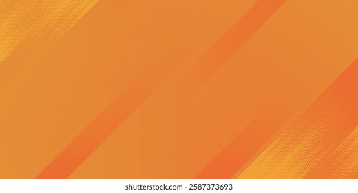 Minimal abstract orange gradient fluid background design with Halftone dots colorful. Future geometric patterns with line effect. Bright colors graphic creative concept.
