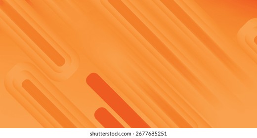 Minimal abstract orange gradient fluid background design with Halftone dots colorful. Future geometric patterns with line effect. Bright colors graphic creative concept modern art
