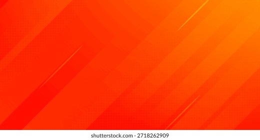 Diseño de fondo fluido degradado naranja abstracto mínimo con puntos de semitono coloridos. Patrones geométricos futuros con efecto de línea. Concepto creativo gráfico de colores brillantes.