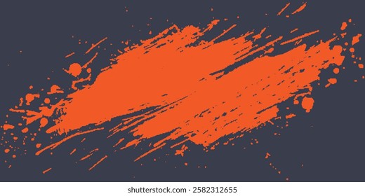 Minimal Abstract Orange Grunge Scratch Background Template